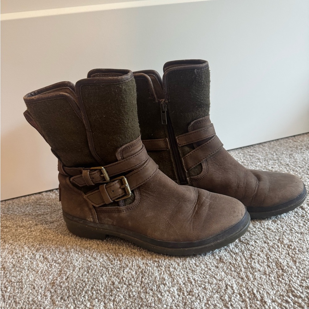 Brown Leather Ankle Boots